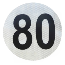 Círculos Reflectivo de Velocidad Máxima 80