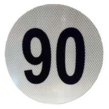 Círculos Reflectivo de Velocidad Máxima 90