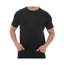 Remera Algodón Manga Corta Negra