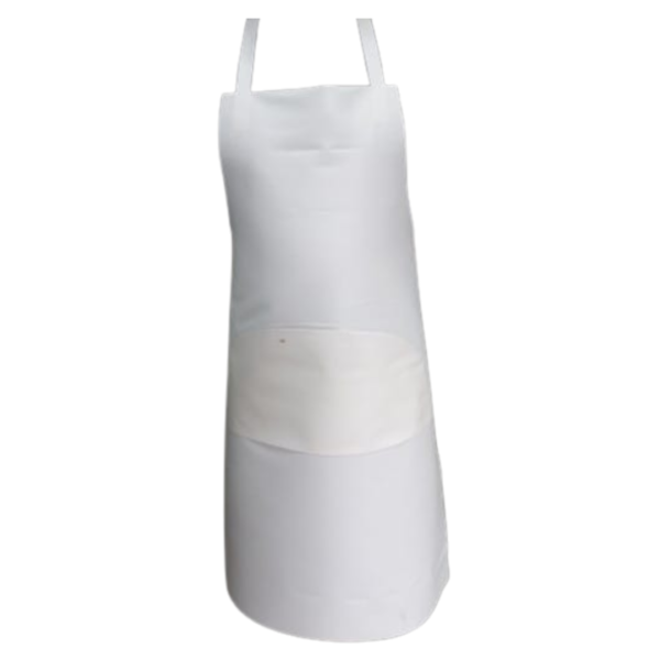 Delantal de Pvc Blanco C/Refuerzo 90cm x 120cm