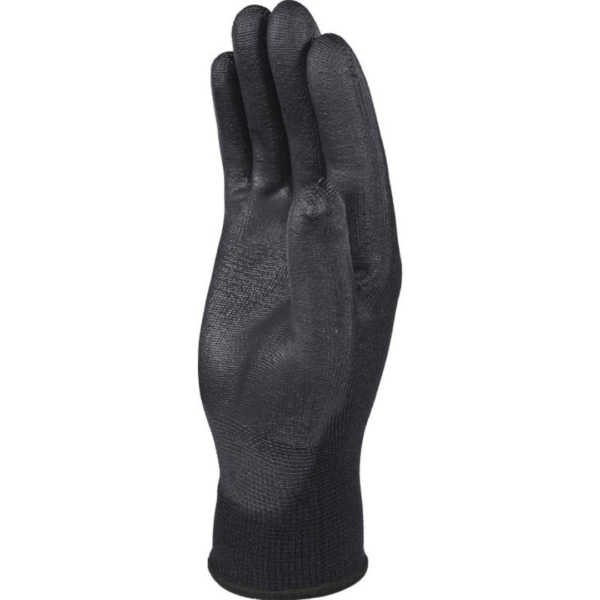 Guantes Ve702 100% Poliéster y Palma PU Negro Deltaplus - Imagen 2