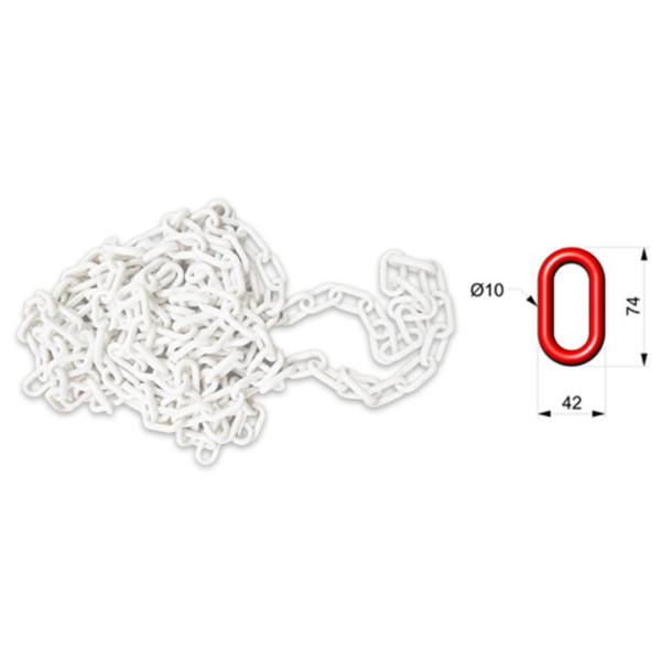 Cadenas Plásticas para Señalizar Modelo 106 Grande - Imagen 5