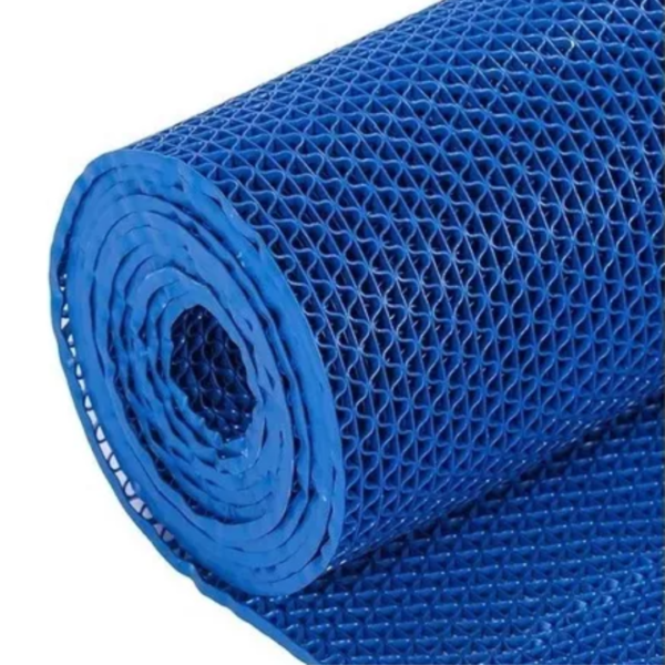Piso Alfombra Zig Zag Antideslizante Azul