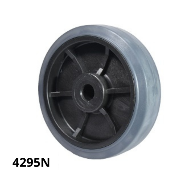 Rueda Sola Polipropileno y PVC Núcleo Negro N4295