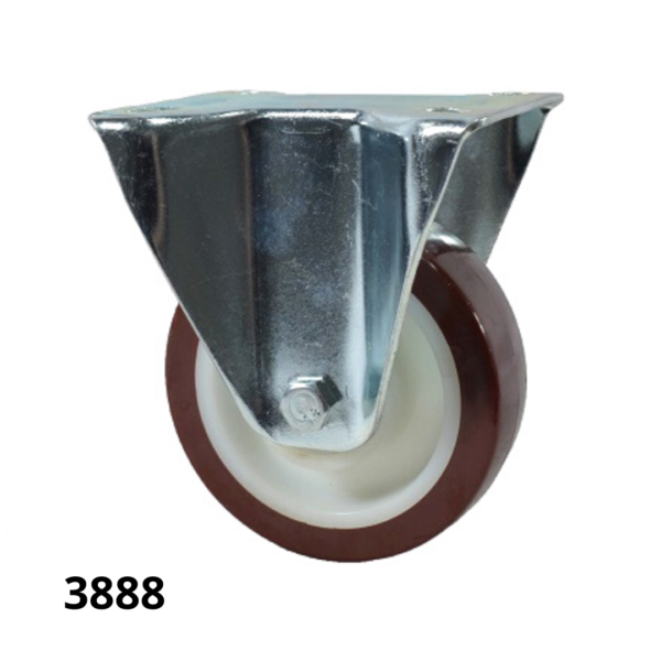 Rueda Nylon y Poliuretano Serie M Reforzada C/Soporte Fijo N3888