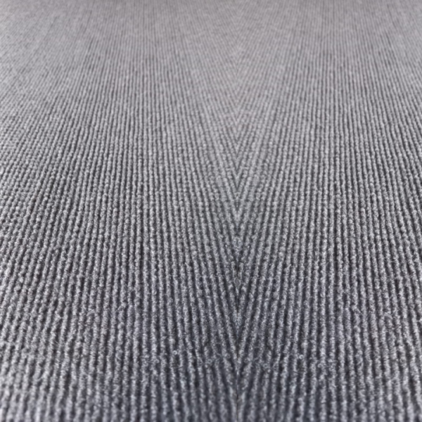 Alfombra Punzonado Ranurado Gris 2mts Ancho
