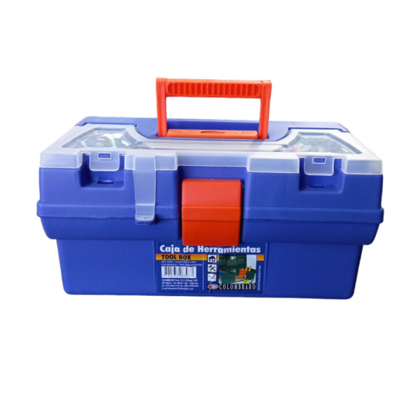 Caja de Herramientas Multiuso C/ Bandeja y Tapa Organizadora Colombraro