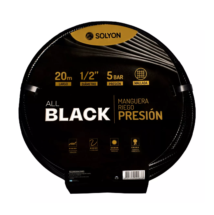 Manguera para Riego All Black 1/2 x 20mts 5Bar - Solyon